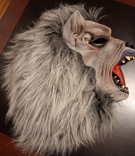 Werewolf mask gray faux - werewolf,
